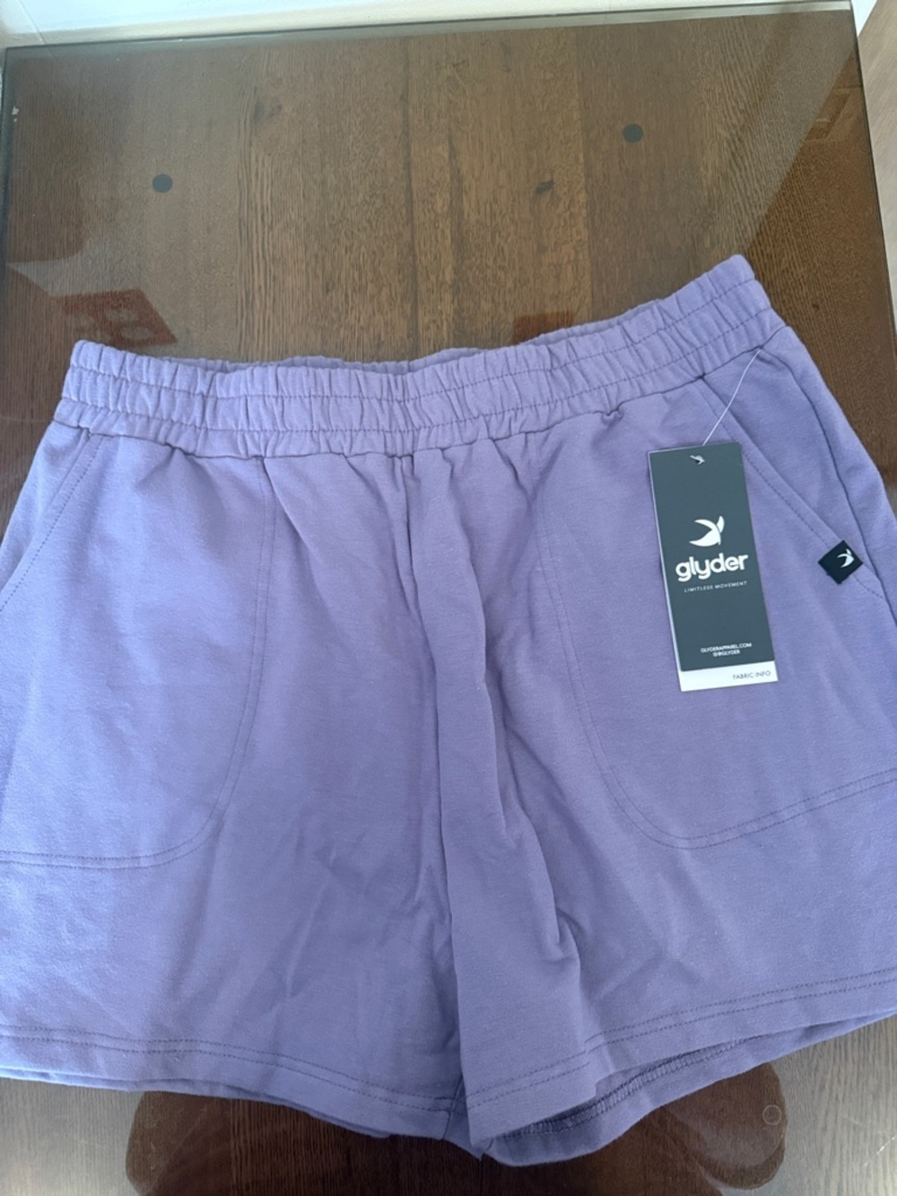 Glyder Lavender Women's Elastic Waist Shorts sz XL